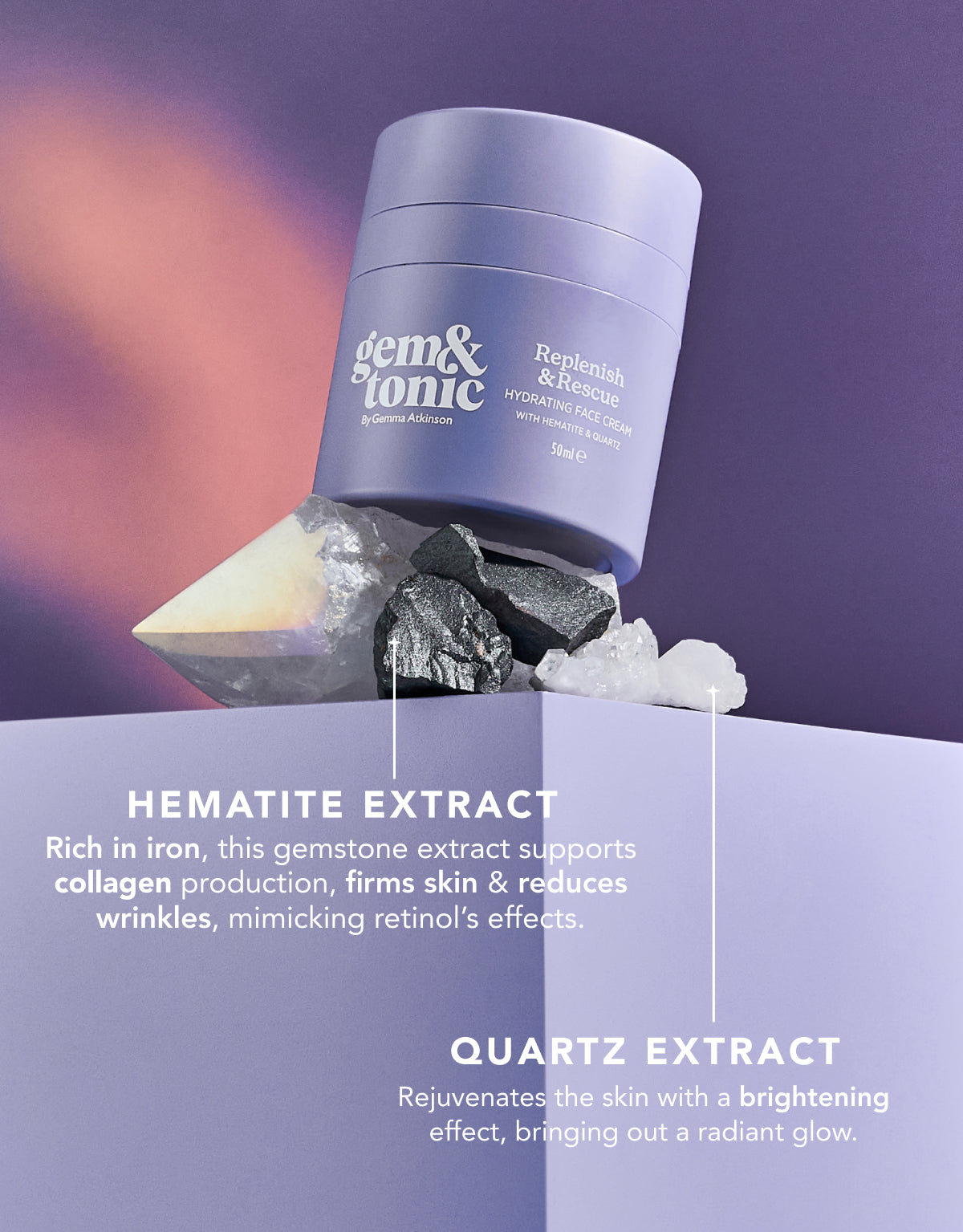 Gem & Tonic - Replenish & Rescue, Hydrating Face Cream