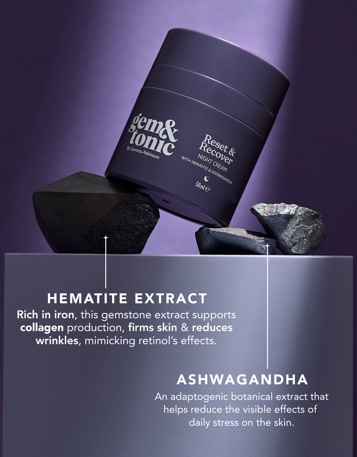 Gem & Tonic - Reset & Recover, Night Cream